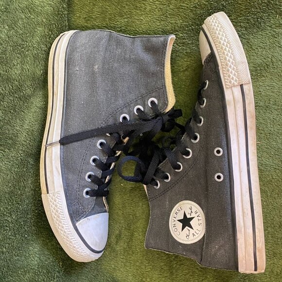 Converse Chuck Taylor All Star High Top Unisex 7.5 Mens/ 9.5 Womens Gray Canvas - Picture 10 of 11